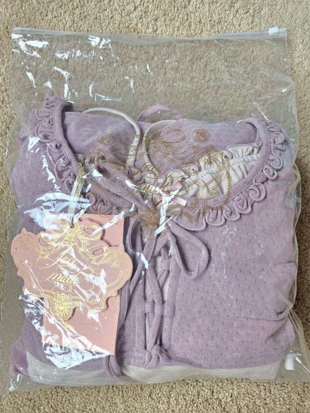 Lacemade Miss Taro Set, Cami, Pointenelle Corset Bellsleeve Top & Skort - Picture 11 of 11